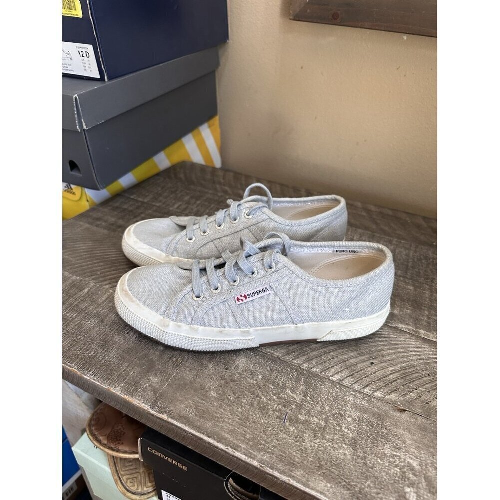 SUPERGA COTU 2750 DUSTY BLUE CANVAS SNEAKERS SIZE 37 Women’s 6.5